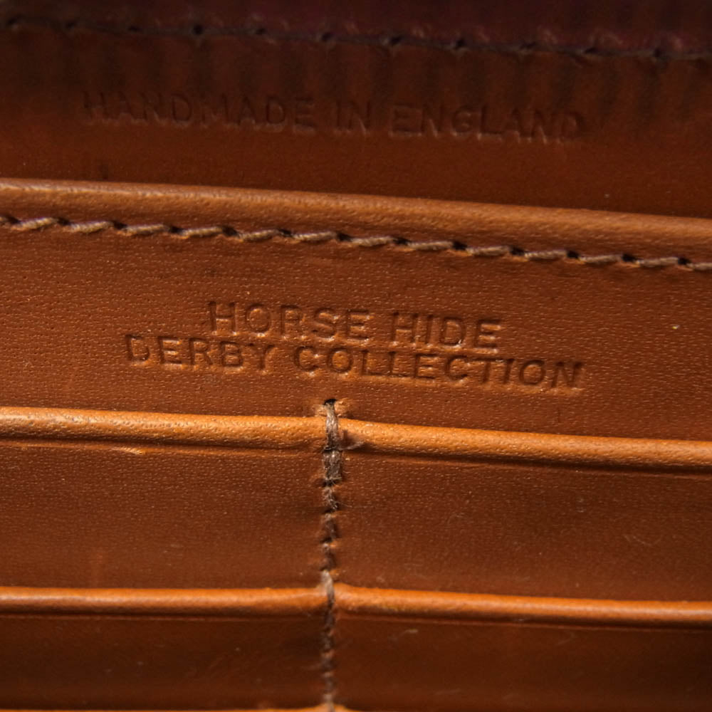 WHITE HOUSE COX ホワイトハウスコックス S2622 LONG ZIP WALLET ブライドルレザー ラウンドファスナー 長財布 ブラック系【中古】