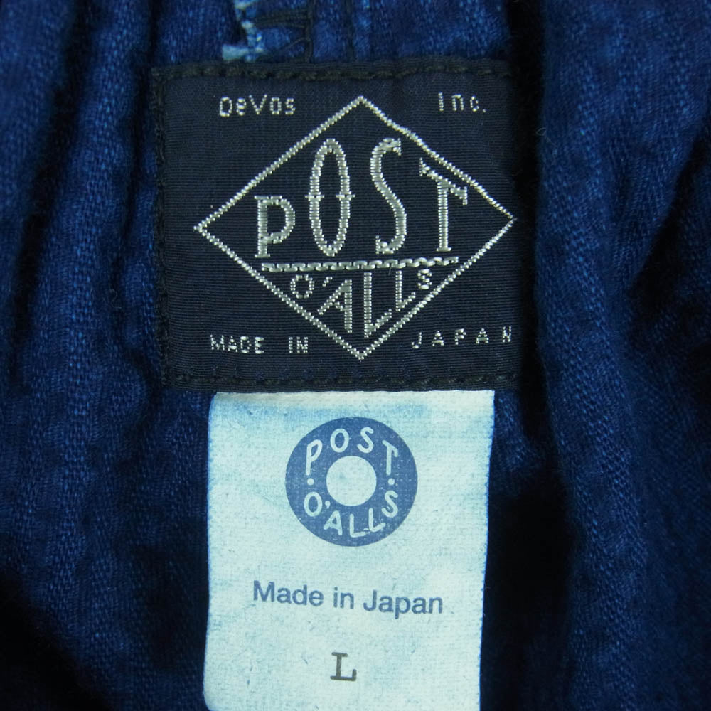 POST OVERALLS ポストオーバーオールズ 3315-WCI E-Z Lax 4 widewale cords indigo インディゴ コーデュロイ パンツ ネイビー系 L【中古】