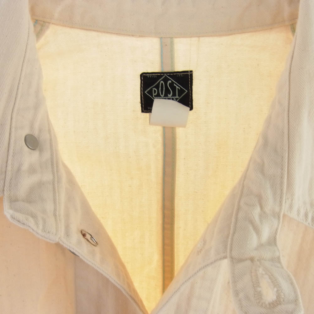 POST OVERALLS ポストオーバーオールズ 24SS 1101-NH No.1 Jacket cotton HBT natural カバーオール ジャケット ベージュ系 L【中古】