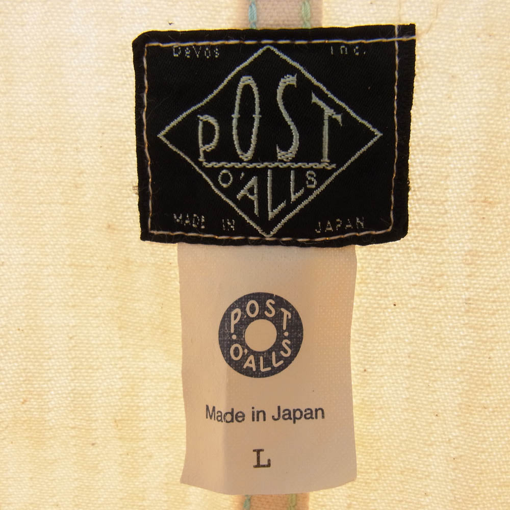 POST OVERALLS ポストオーバーオールズ 24SS 1101-NH No.1 Jacket cotton HBT natural カバーオール ジャケット ベージュ系 L【中古】