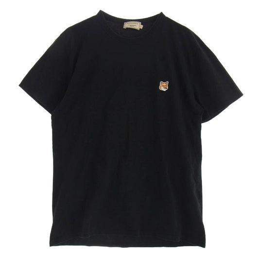 メゾンキツネ FOX LOGO フォックス ロゴ 半袖 Tシャツ カットソー ブラック系 L【中古】
