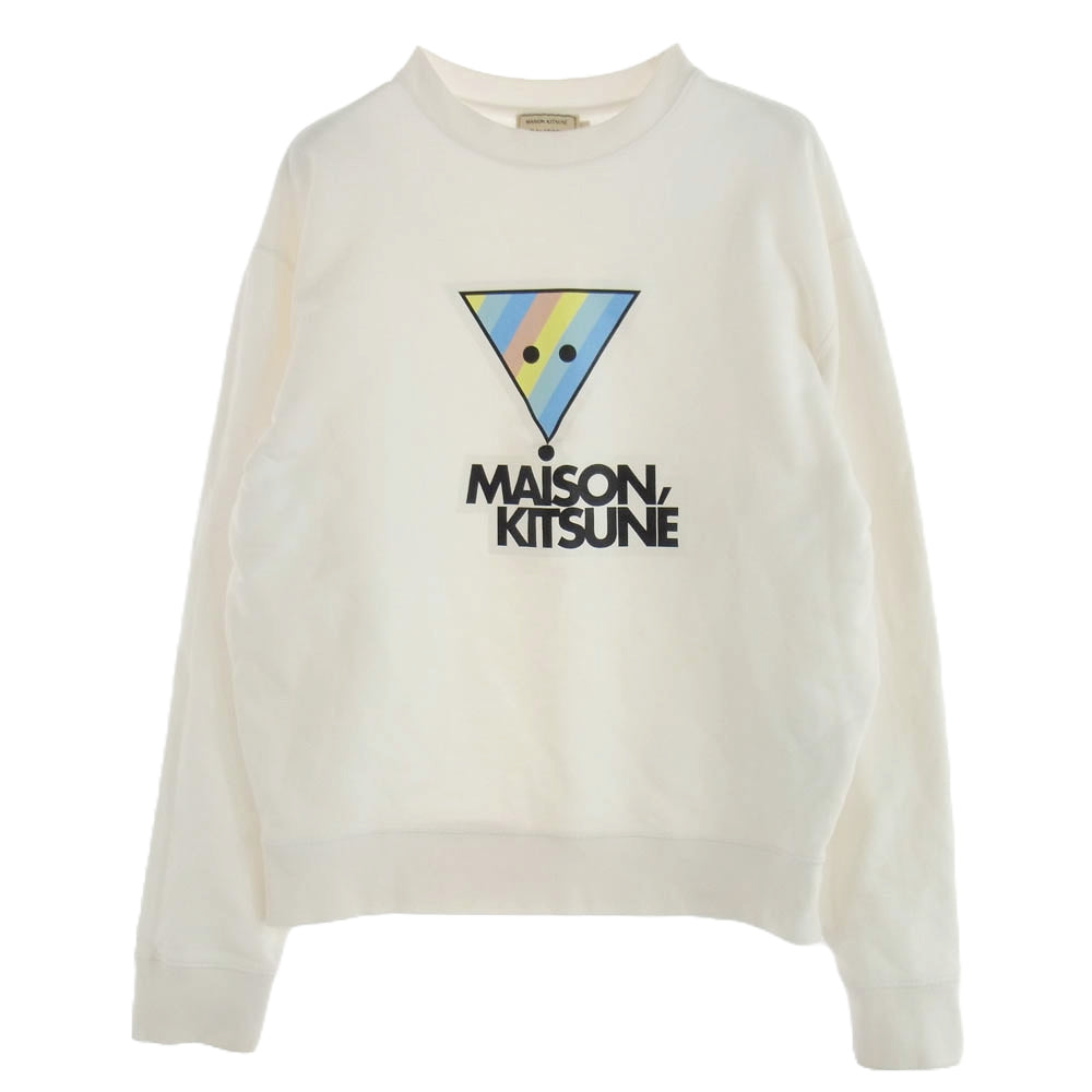 メゾンキツネ EU00328KM0002 トライアングル ロゴ プリント スウェット ホワイト系 M【中古】