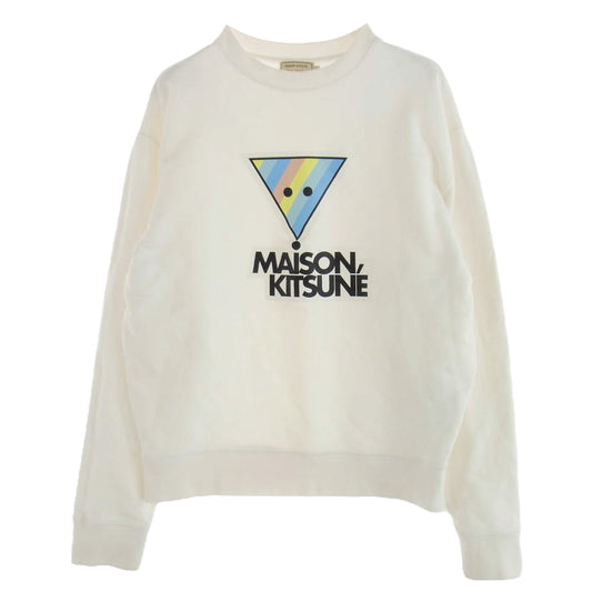メゾンキツネ EU00328KM0002 トライアングル ロゴ プリント スウェット ホワイト系 M【中古】
