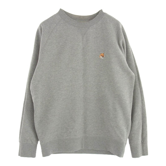 メゾンキツネ FOX HEAD PATCH フォックス  ヘッド スウェット グレー系 L【中古】