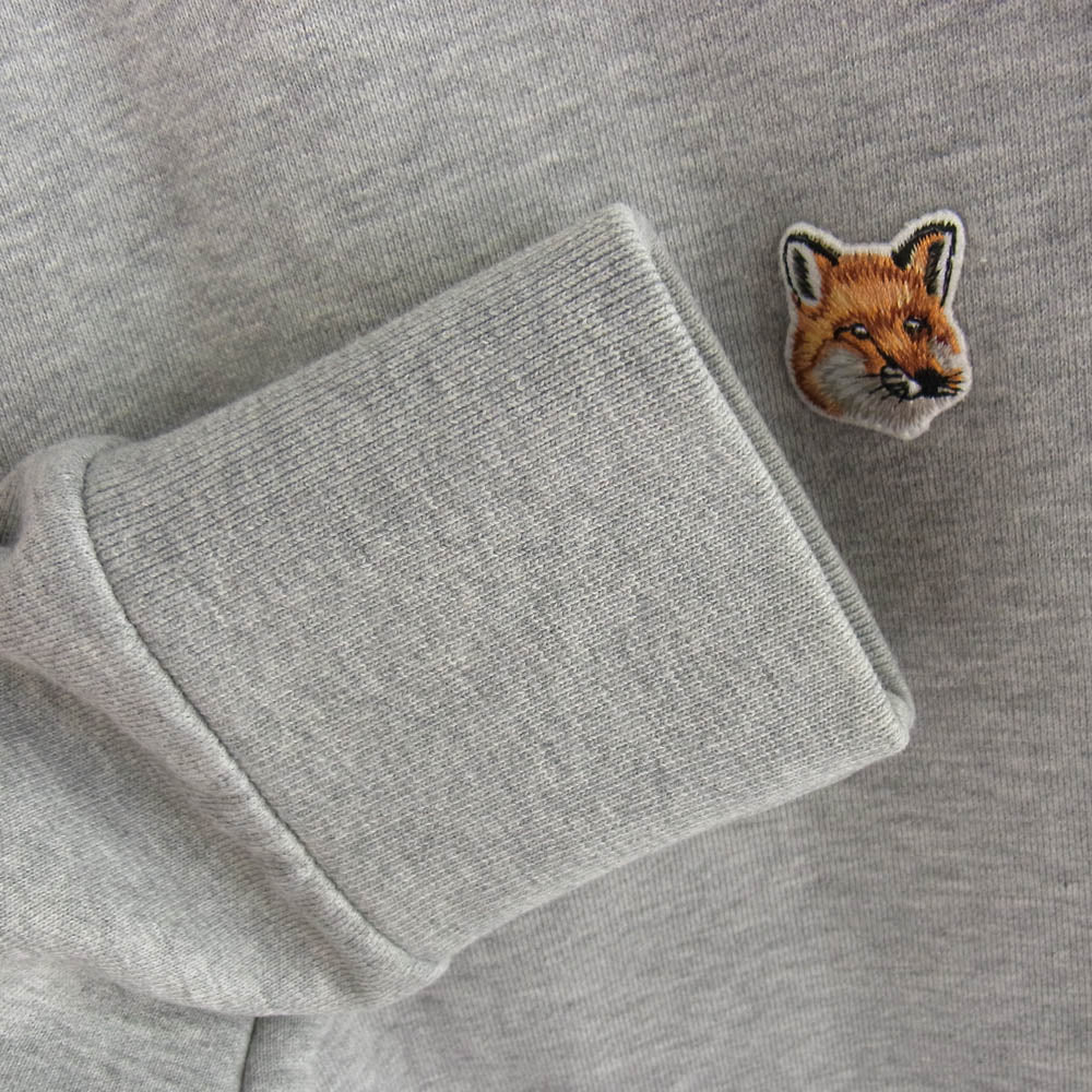メゾンキツネ FOX HEAD PATCH フォックス  ヘッド スウェット グレー系 L【中古】
