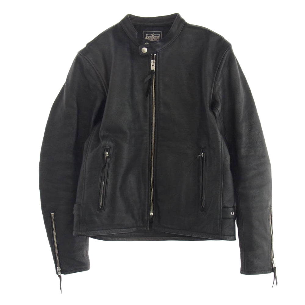 KADOYA カドヤ k's leather シングルライダースジャケット ブラック系 L【中古】