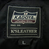 KADOYA カドヤ k's leather シングルライダースジャケット ブラック系 L【中古】
