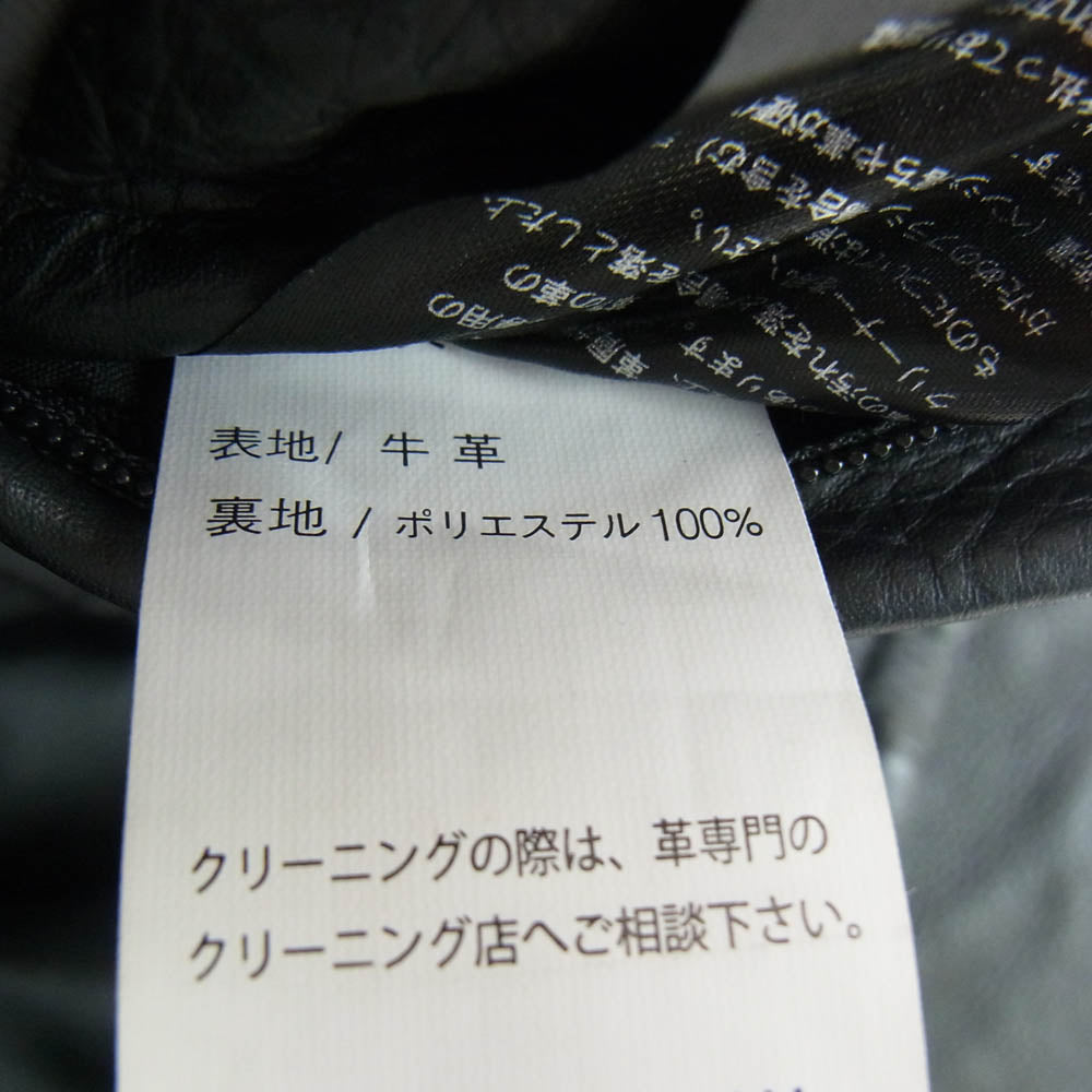 KADOYA カドヤ k's leather シングルライダースジャケット ブラック系 L【中古】