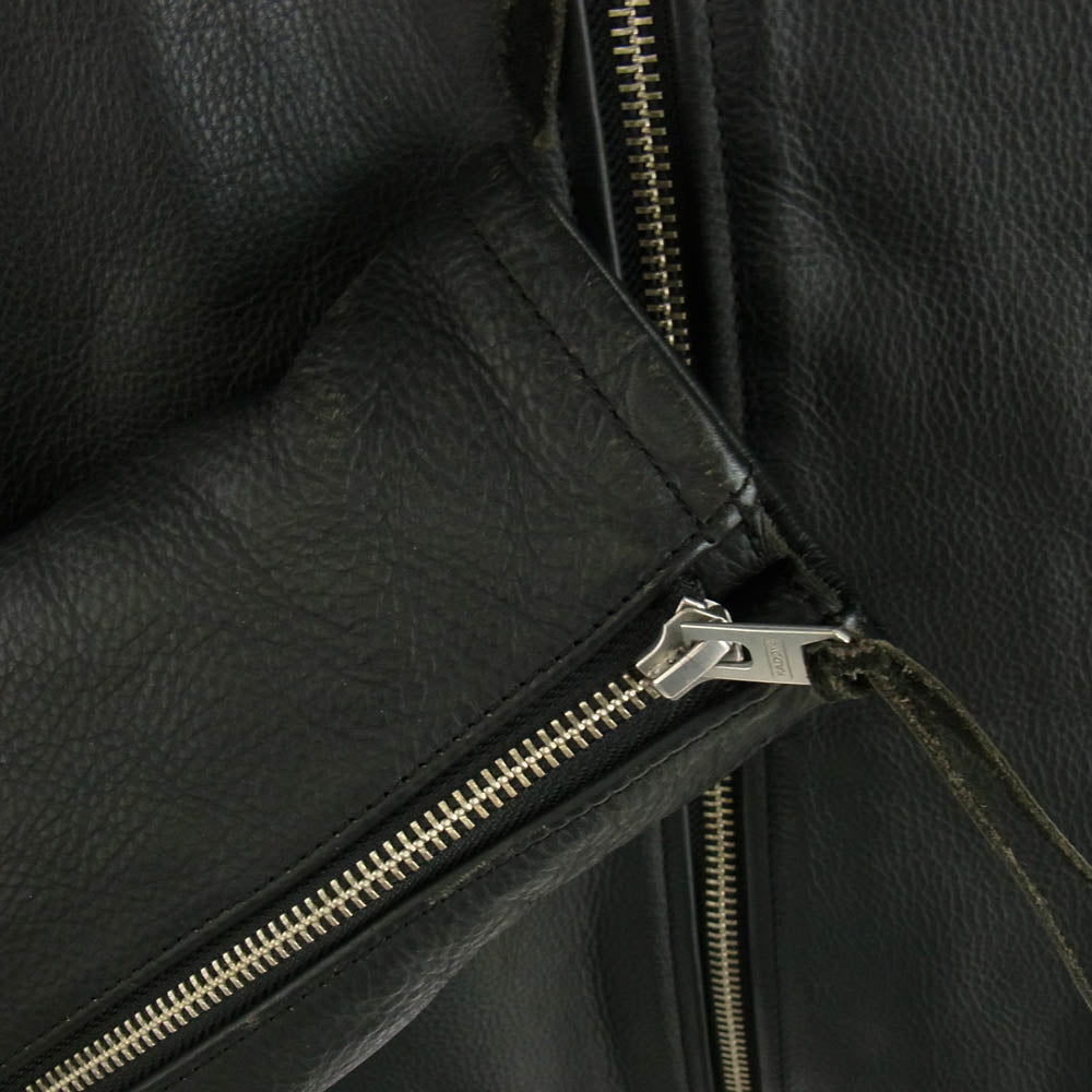 KADOYA カドヤ k's leather シングルライダースジャケット ブラック系 L【中古】