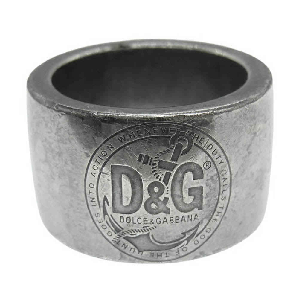 DOLCE&GABBANA ドルチェアンドガッバーナ D&G DGロゴ アンカー リング シルバー系 22号【中古】
