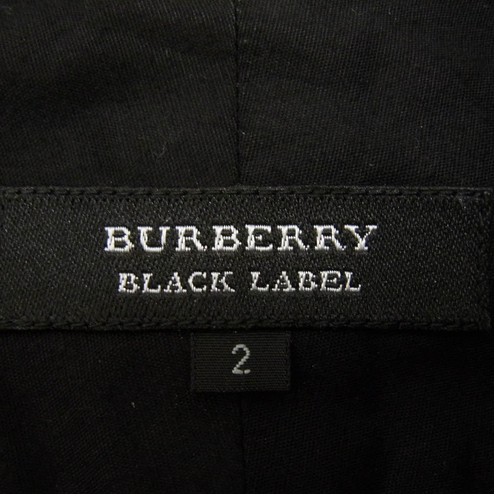 BURBERRY BLACK LABEL バーバリーブラックレーベル D1M04-103-09 胸刺繍 長袖 シャツ ブラック系 2【中古】