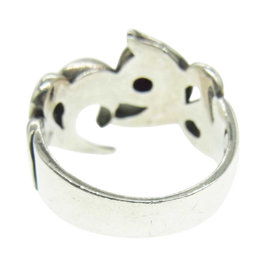 M'S COLLECTION エムズコレクション トライバル ガーネット シルバー リング シルバー系 18号【中古】