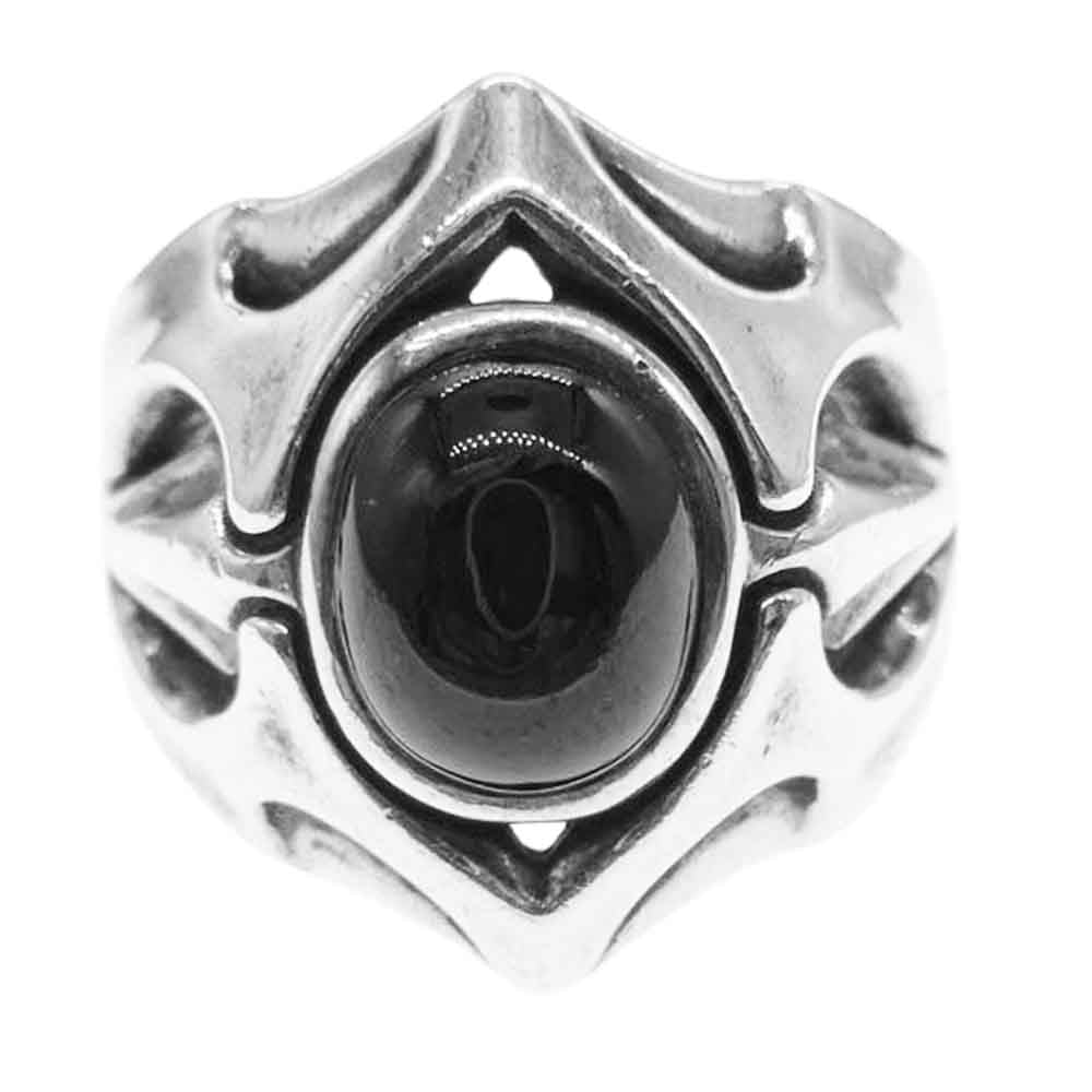 M'S COLLECTION エムズコレクション オニキス シルバー リング シルバー系 21号【中古】