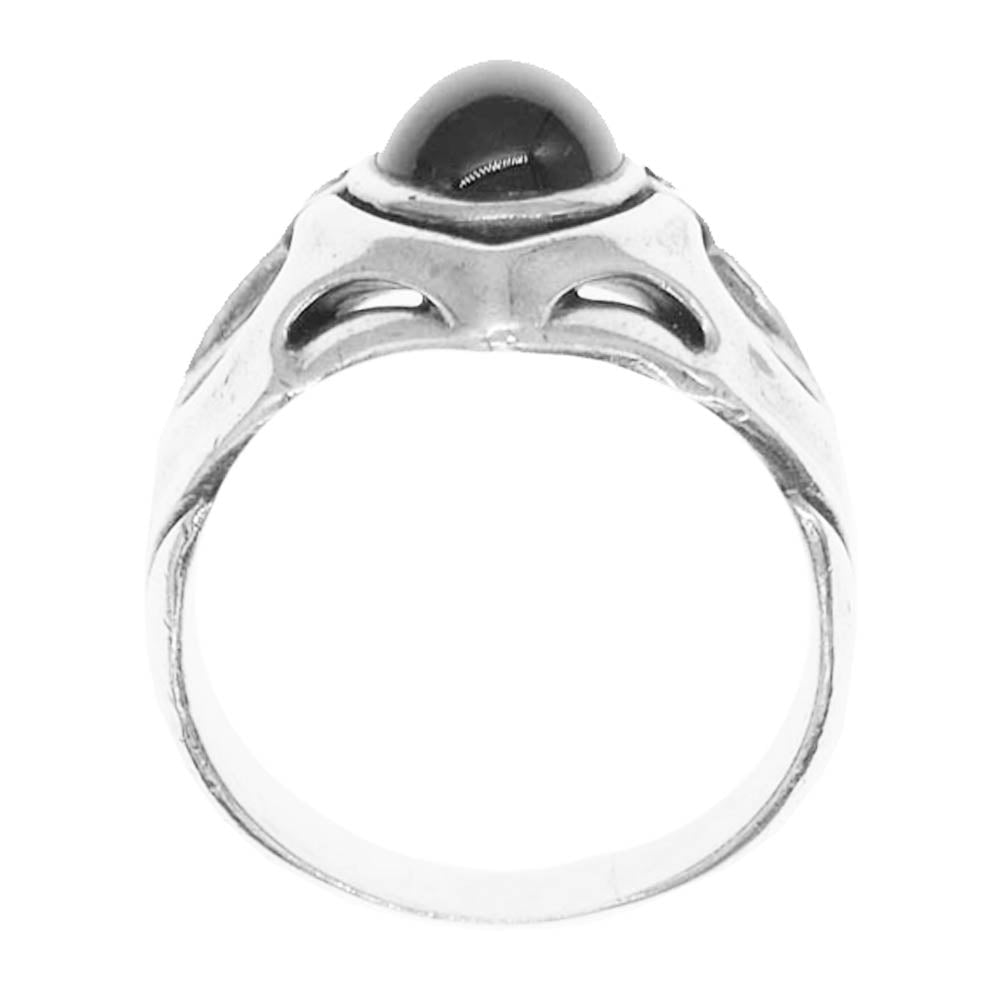 M'S COLLECTION エムズコレクション オニキス シルバー リング シルバー系 21号【中古】