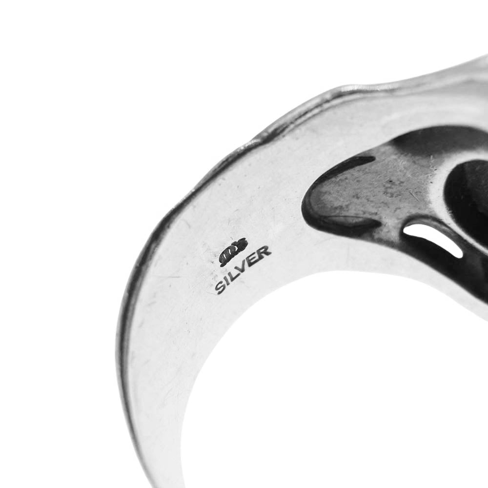 M'S COLLECTION エムズコレクション オニキス シルバー リング シルバー系 21号【中古】