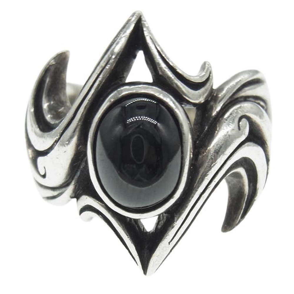 M'S COLLECTION エムズコレクション オニキス ダイオプサイト シルバー リング シルバー系 18.5号【中古】