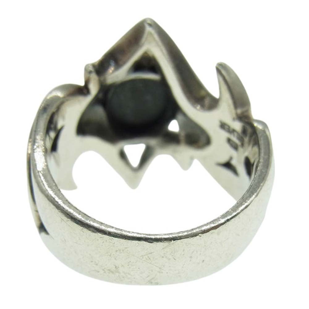 M'S COLLECTION エムズコレクション オニキス ダイオプサイト シルバー リング シルバー系 18.5号【中古】