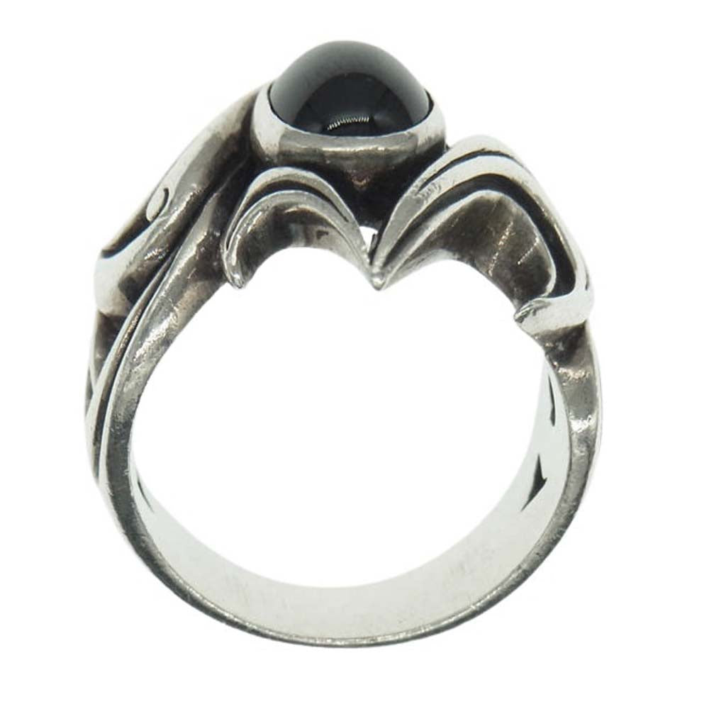 M'S COLLECTION エムズコレクション オニキス ダイオプサイト シルバー リング シルバー系 18.5号【中古】