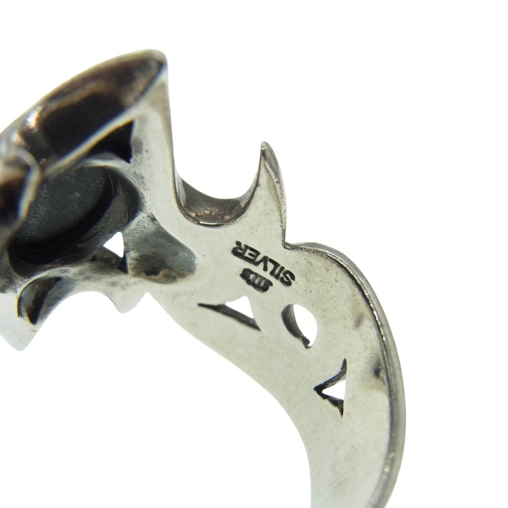 M'S COLLECTION エムズコレクション オニキス ダイオプサイト シルバー リング シルバー系 18.5号【中古】