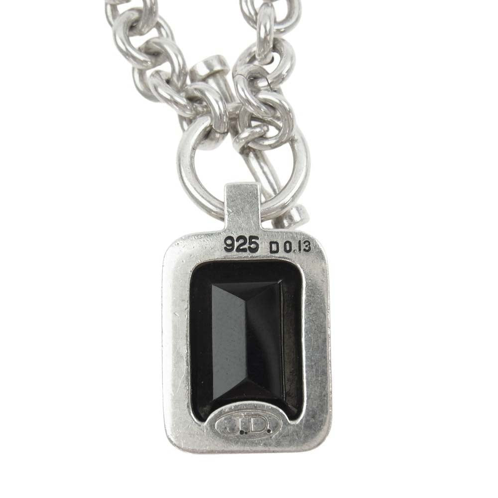 Justin Davis ジャスティンデイビス JNJ115 購入証明書付属 EMINEM エミネム ダイヤモンド オニキス ネックレス シルバー系【中古】