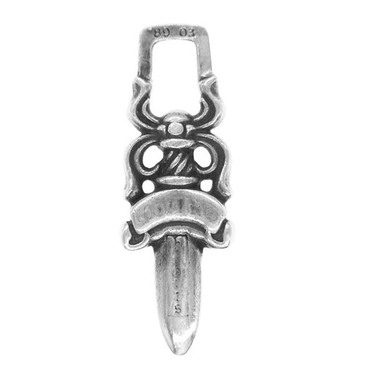 CHROME HEARTS クロムハーツ（原本無） #5 DAGGER ZIP1 ダガー ジップ ペンダント トップ シルバー系【中古】