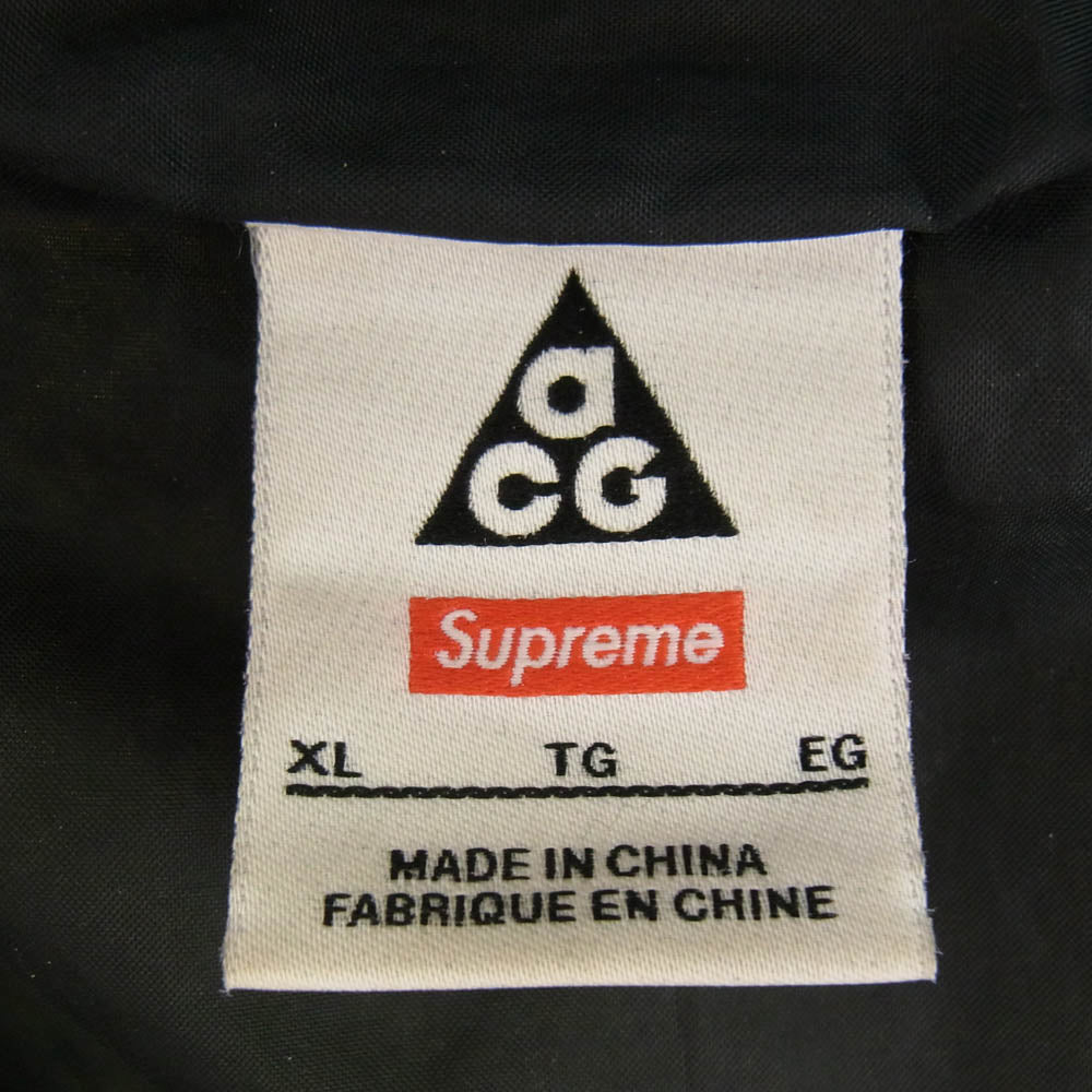 Supreme シュプリーム 22AW × NIKE ACG Denim Pullover ナイキ デニム プルオーバー パーカー パイソン柄 イエロー系 XL【中古】