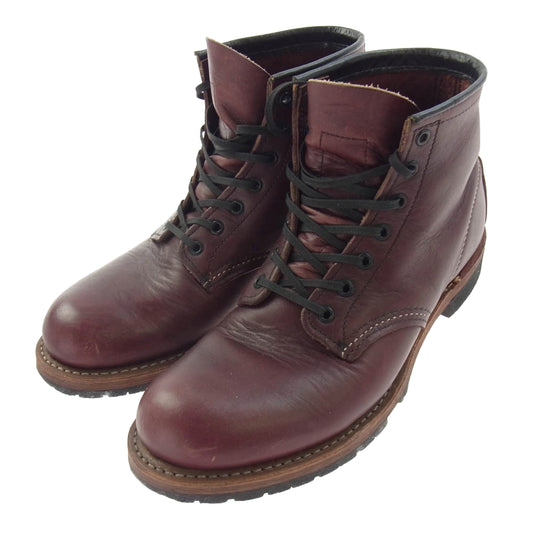 RED WING レッドウィング 9011 BECKMAN ベックマン レースアップ レザー ブーツ ワインレッド系 US7.5D【中古】