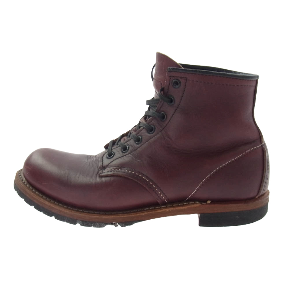 RED WING レッドウィング 9011 BECKMAN ベックマン レースアップ レザー ブーツ ワインレッド系 US7.5D【中古】