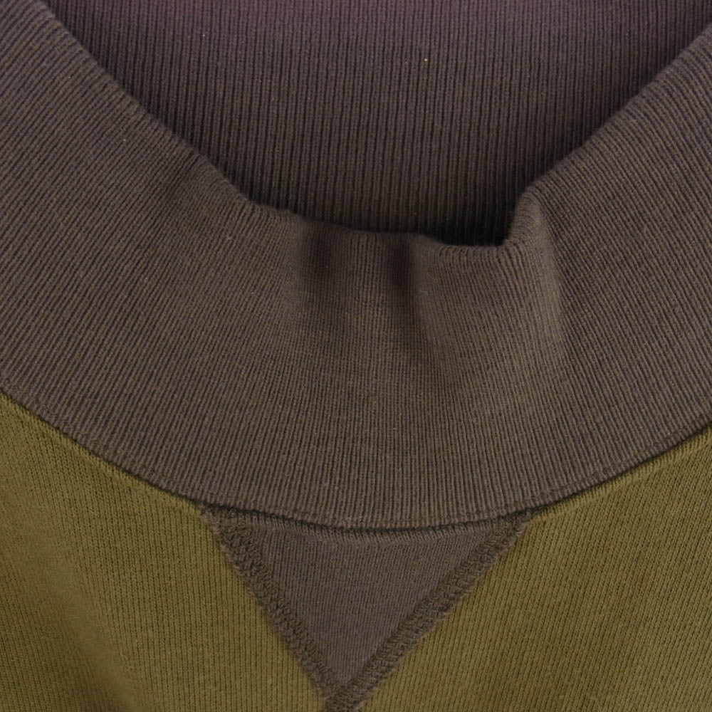 Nigel Cabourn ナイジェルケーボン 8049-00-20001 HIGH NECK SHIRT ハイネック スウェット シャツ トレーナー モスグリーン系 46【中古】