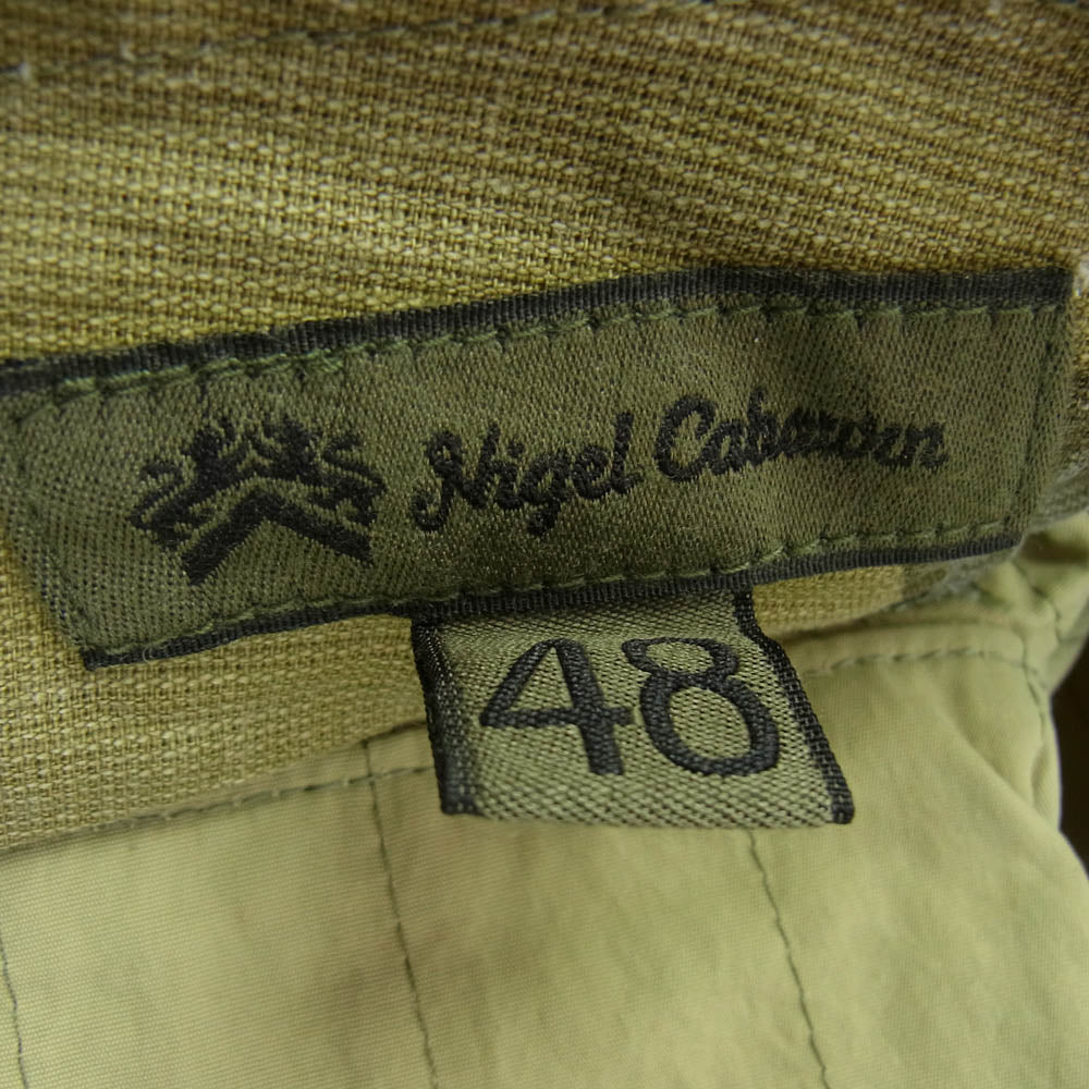 Nigel Cabourn ナイジェルケーボン 8048-00-30007 USMC PARKA カモフラ 迷彩 フード付き リバーシブル ジップアップ ミリタリー ジャケット カーキ系 48【中古】