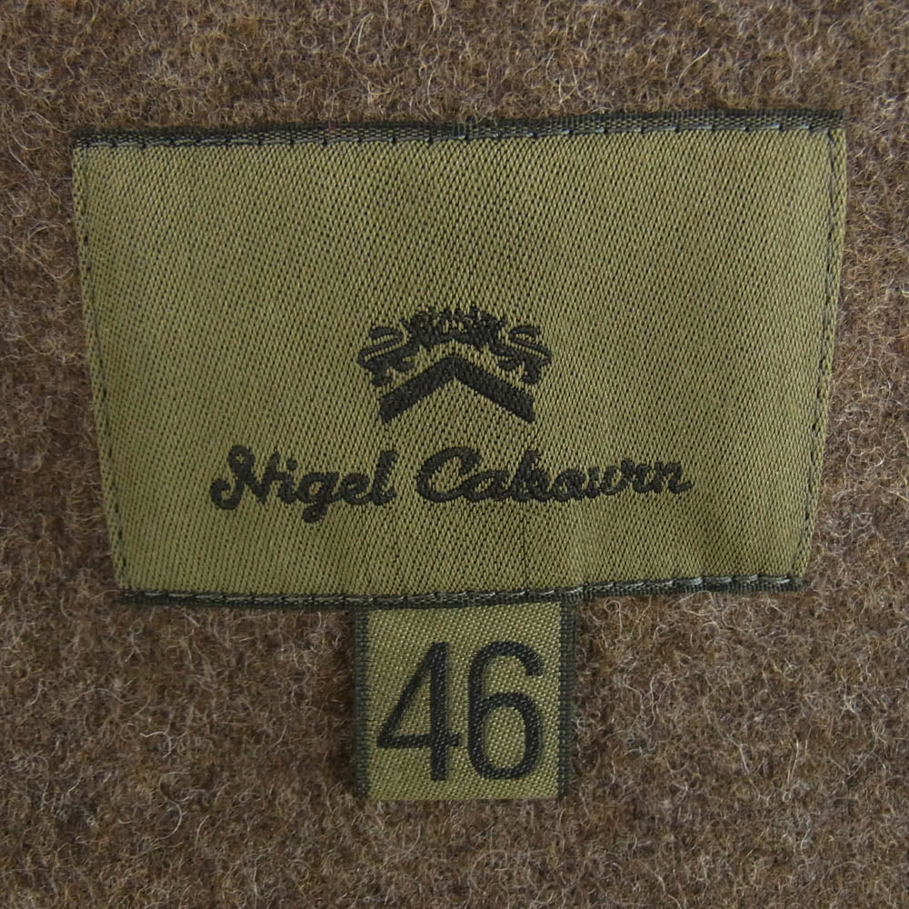 Nigel Cabourn ナイジェルケーボン 8049-00-90000 CAPTAIN VEST  キャプテン ベスト レザー ブラウン系 46【極上美品】【中古】