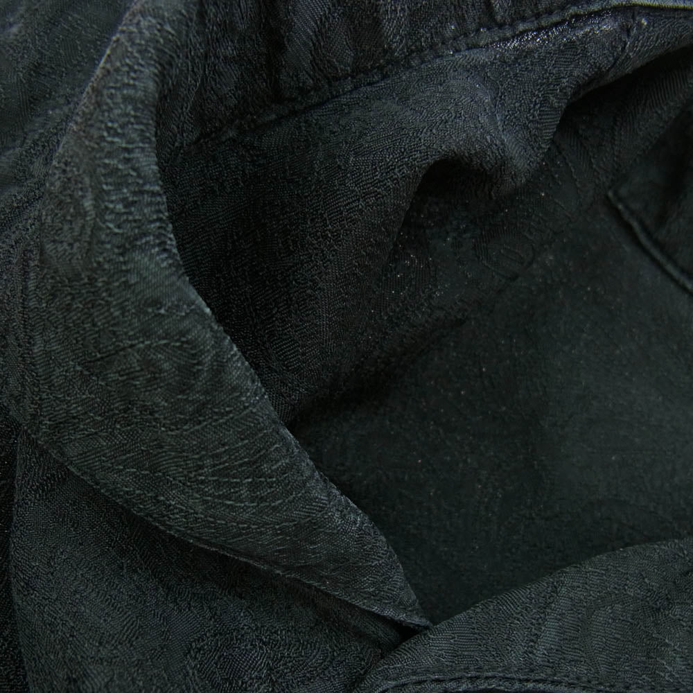 ウル 14SUS03 ペイズリー キュプラ スキッパー プルオーバ― 半袖シャツ ブラック系 SIZE1【中古】