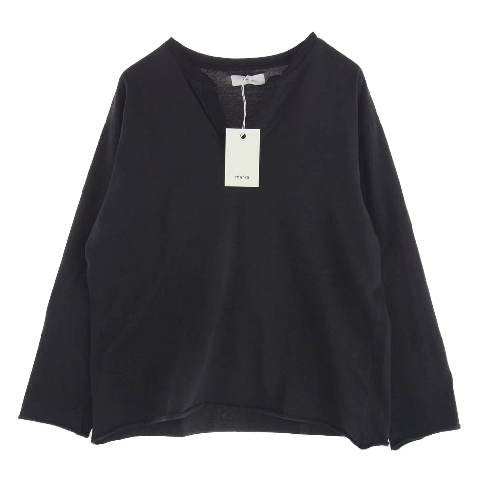 marka マーカ M23C-04CS01C SKIPPER TEE L/S スキッパー カットオフ カットソー ロングスリーブ Tシャツ チャコール系 SIZE 2【中古】