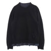 MAISON MARGIELA メゾンマルジェラ 21AW S50HA1007 14ライン ダメージ加工 レイヤード ニット セーター ブラック系 XL【中古】