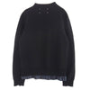 MAISON MARGIELA メゾンマルジェラ 21AW S50HA1007 14ライン ダメージ加工 レイヤード ニット セーター ブラック系 XL【中古】