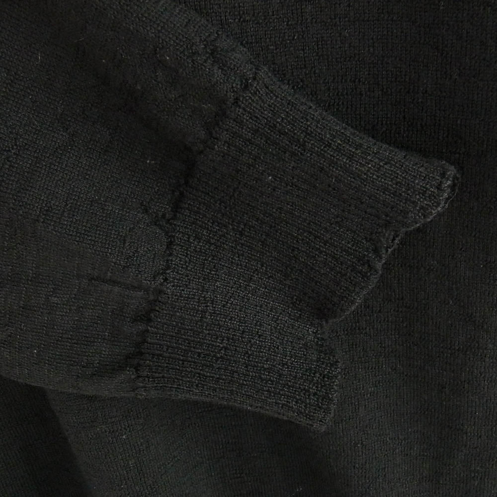 MAISON MARGIELA メゾンマルジェラ 21AW S50HA1007 14ライン ダメージ加工 レイヤード ニット セーター ブラック系 XL【中古】