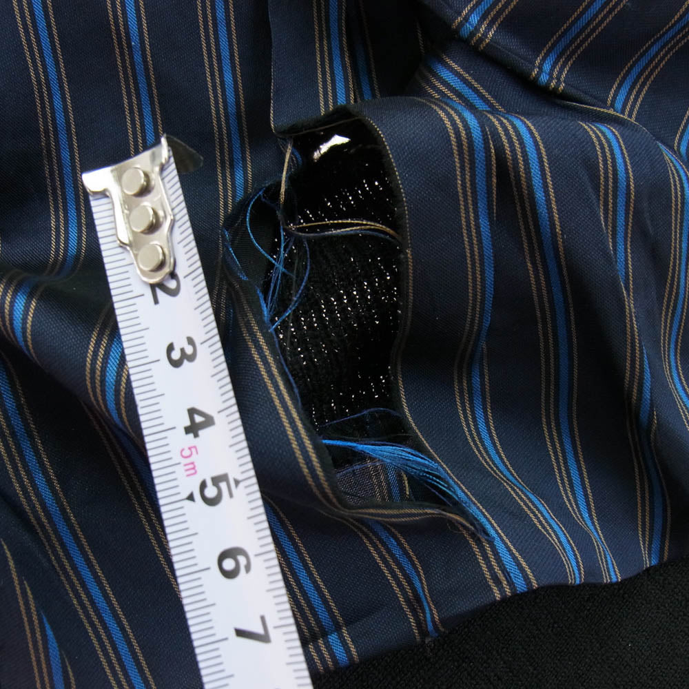 MAISON MARGIELA メゾンマルジェラ 21AW S50HA1007 14ライン ダメージ加工 レイヤード ニット セーター ブラック系 XL【中古】