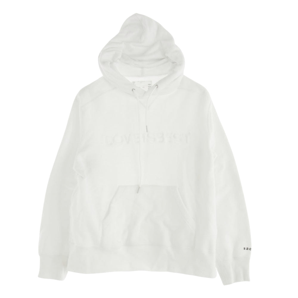 Sacai サカイ 2024年モデル 24-0801S LOVEISBEST ラブイズベスト エンブロイダリー プルオーバー パーカー フーディ ホワイト ホワイト系 1【中古】