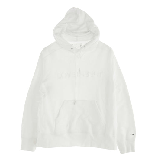 Sacai サカイ 2024年モデル 24-0801S LOVEISBEST ラブイズベスト エンブロイダリー プルオーバー パーカー フーディ ホワイト ホワイト系 1【中古】