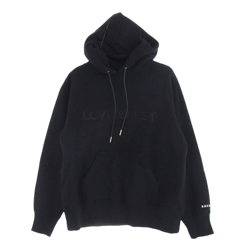 Sacai サカイ 2024年モデル 24-0801S LOVEISBEST ラブイズベスト エンブロイダリー プルオーバー パーカー フーディ ブラック ブラック系【中古】