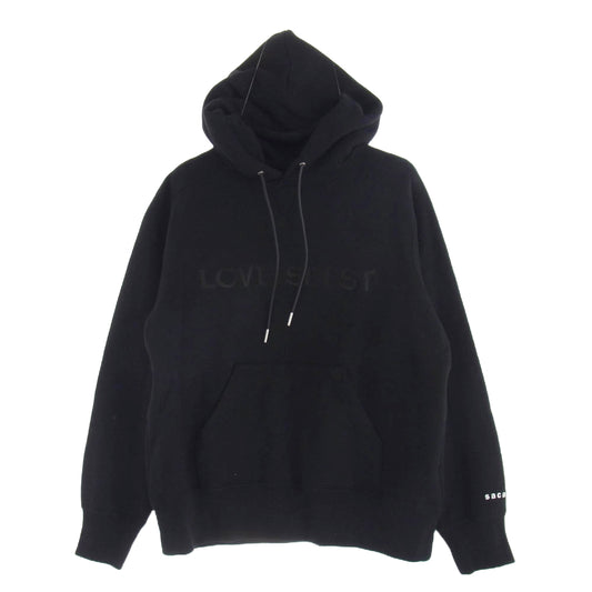 Sacai サカイ 2024年モデル 24-0801S LOVEISBEST ラブイズベスト エンブロイダリー プルオーバー パーカー フーディ ブラック ブラック系【中古】