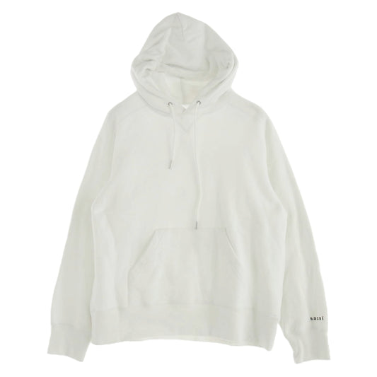 Sacai サカイ 2024年モデル 24-0796S Print Hoodie プリント プルオーバー フーディ パーカー ホワイト系 1【中古】