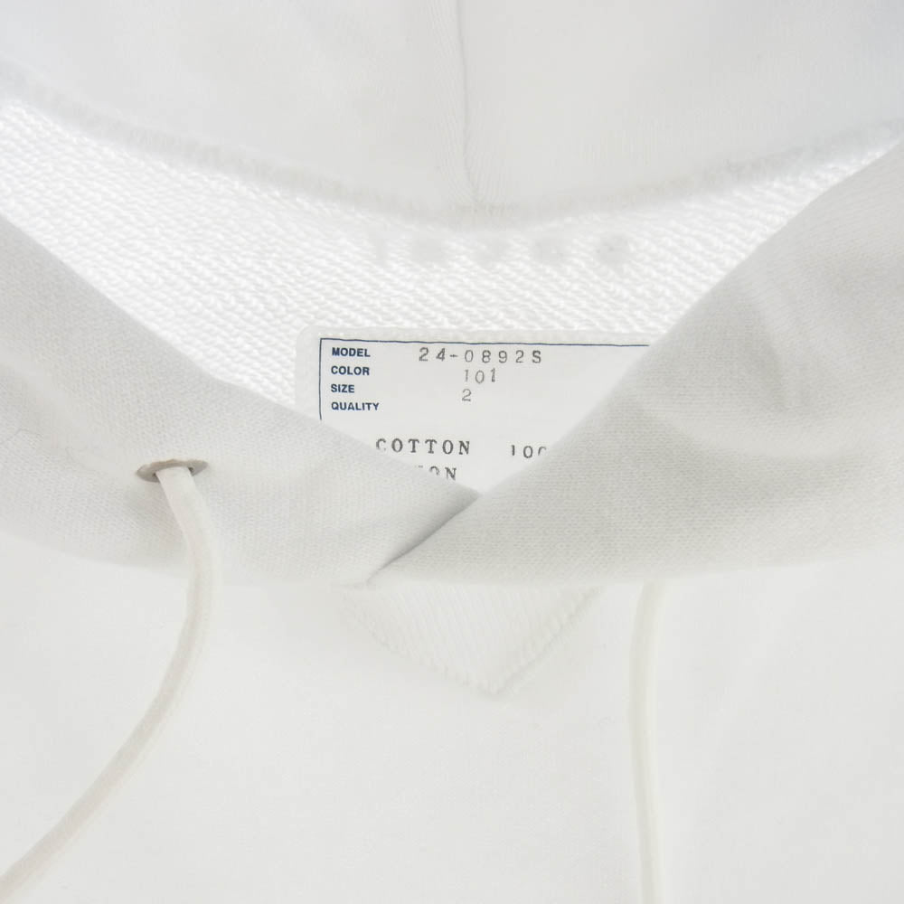 Sacai サカイ 2024年モデル 24-0892S Graphic Embroidery Hoodie グラフィックエンブロイダリー フーディ プルオーバー パーカー ホワイト ホワイト系 2【中古】