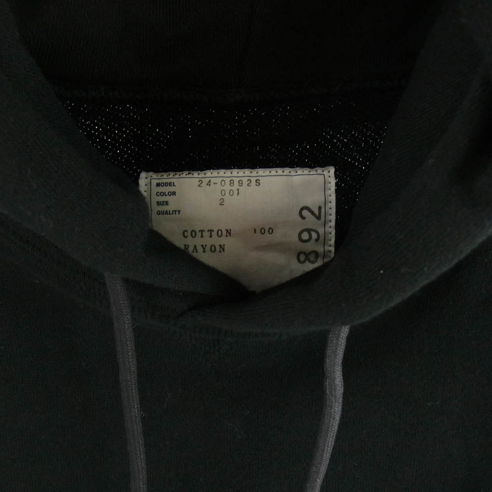 Sacai サカイ 24AW 24-0892S Graphic Embroidery Hoodie グラフィックエンブロイダリー フーディ プルオーバー パーカー ブラック ブラック系 2【中古】