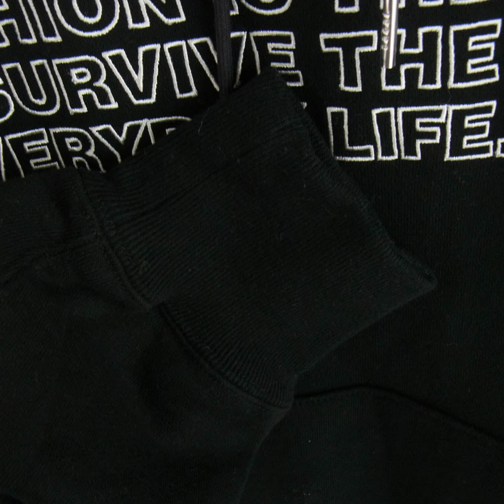 Sacai サカイ 24AW 24-0892S Graphic Embroidery Hoodie グラフィックエンブロイダリー フーディ プルオーバー パーカー ブラック ブラック系 2【中古】