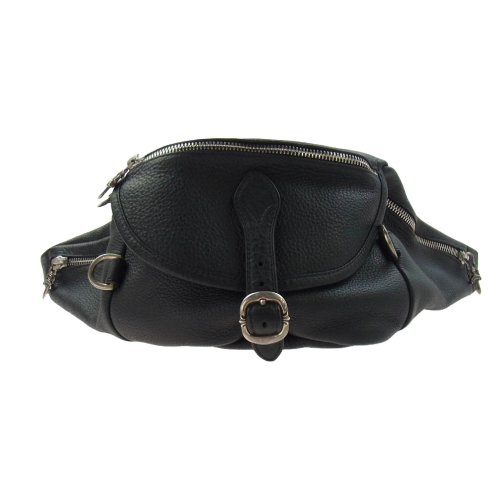 CHROME HEARTS クロムハーツ（原本無） #1 SNAT PACK スナットパック ダガージップ ガンスリンガーベルト レザー ウエストバッグ ブラック系【中古】