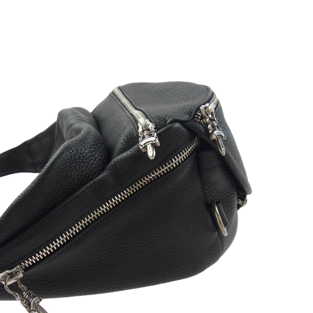 CHROME HEARTS クロムハーツ（原本無） #1 SNAT PACK スナットパック ダガージップ ガンスリンガーベルト レザー ウエストバッグ ブラック系【中古】