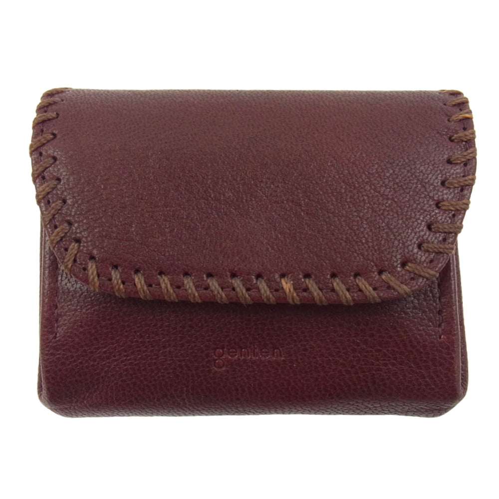 genten ゲンテン 4456694 コルネット コンパクトウォレット ミニ財布 ブラウン系【中古】