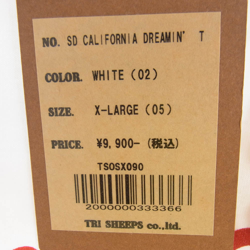 STANDARD CALIFORNIA スタンダードカリフォルニア SD California Dreamin’ T プリント 半袖 Tシャツ ホワイト系 XL【新古品】【未使用】【中古】