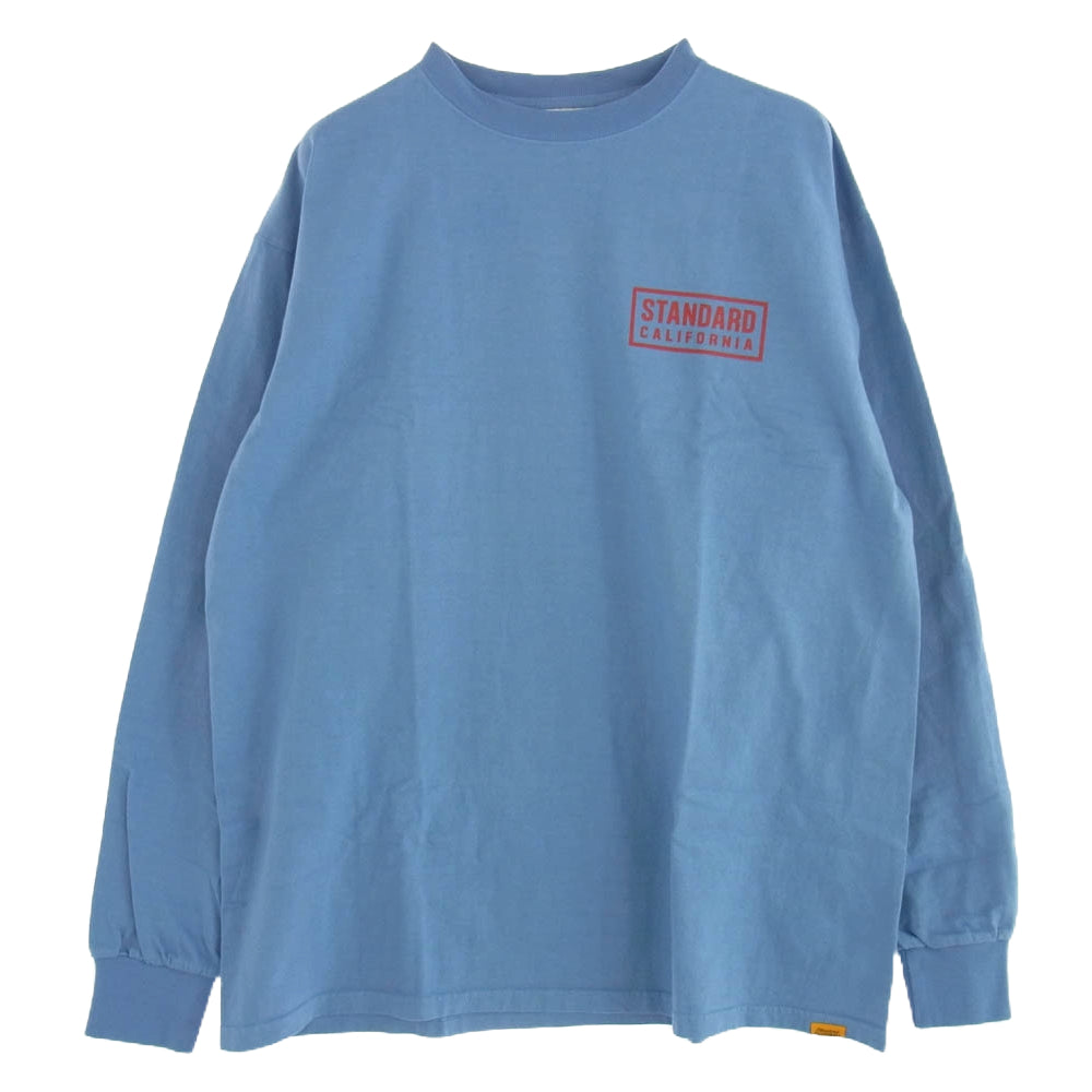STANDARD CALIFORNIA スタンダードカリフォルニア SD Heavyweight Box Logo T ヘヴィーウェイト ボックスロゴ Tシャツ ロンT 水色 ライトブルー系 XL【新古品】【未使用】【中古】